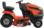 Heavy-Duty Orange Riding Lawn Mower Tractor Machine