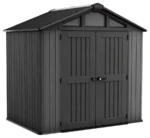Modern Dark Gray Outdoor Storage Shed