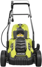 Powerful Green Electric Lawn Mower With Collection Bag